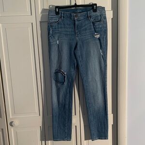 Ann Taylor LOFT Modern Skinny Distressed Jeans EUC